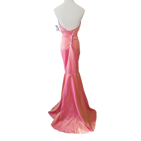 Vintage Y2K Color Shift Silk  Mermaid Formal Evening Gown - Picture 2 of 13